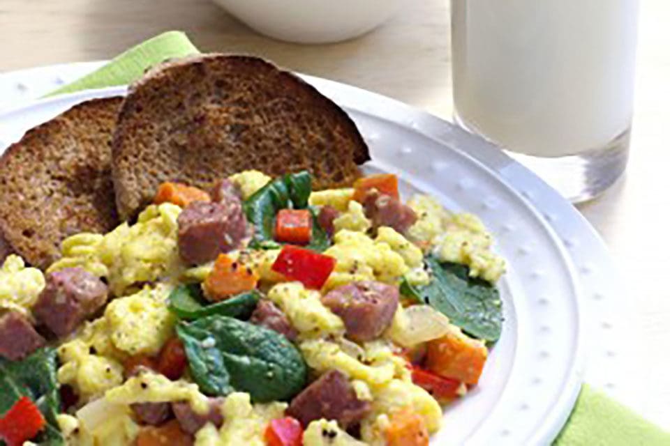 Chicken Sausage Breakfast Scramble