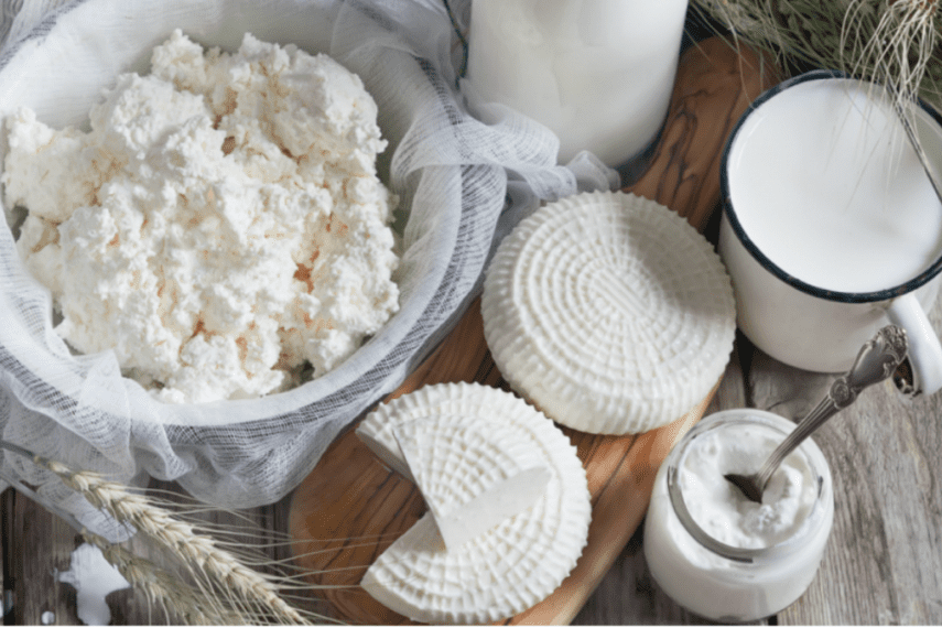ricotta and hard cheese