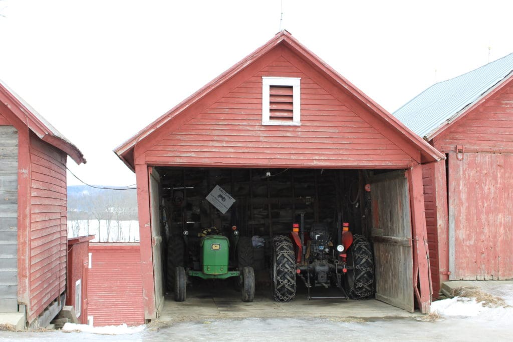 winter farming vermont tractors