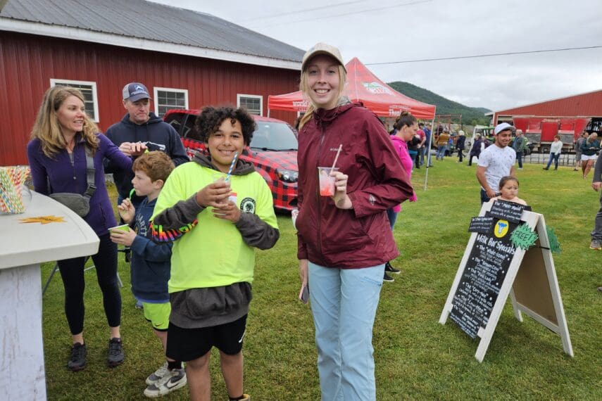 people at an event on a farm