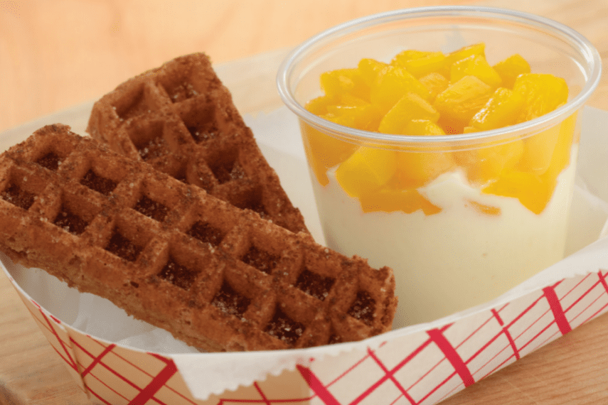 Peaches-n-Cream Waffle Dunkers