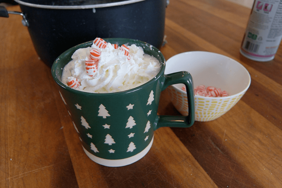 Peppermint White Hot Chocolate - New England Dairy