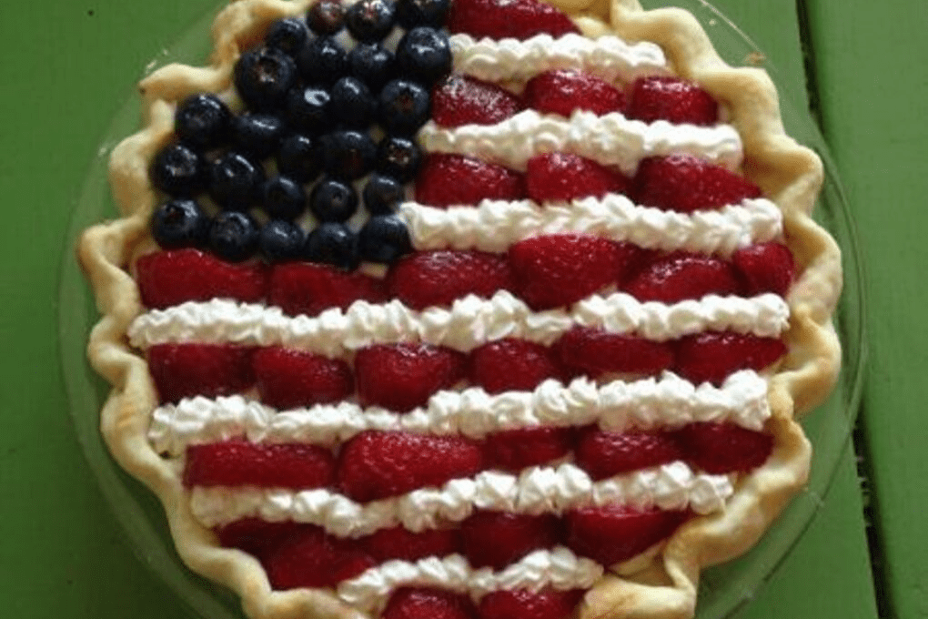 Pie that looks like american flag