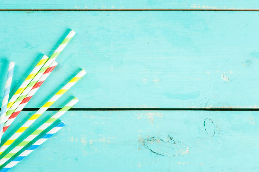 straws on picnic table