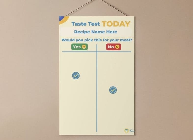 Mock up of Taste Test voting poster.
